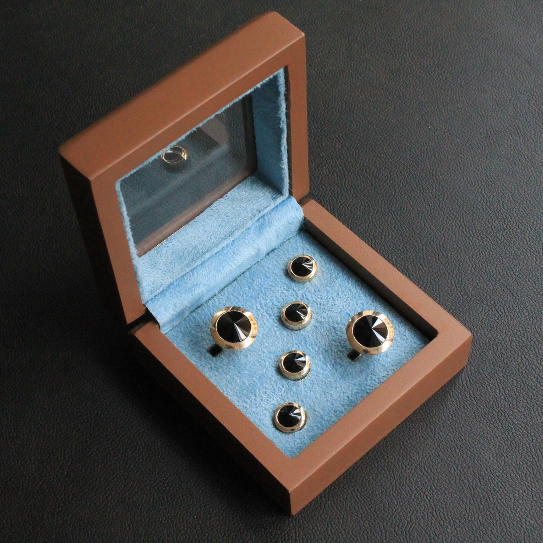 Tuxedo Shirt Buttons Set With Cufflink, Handmade Button Studs for