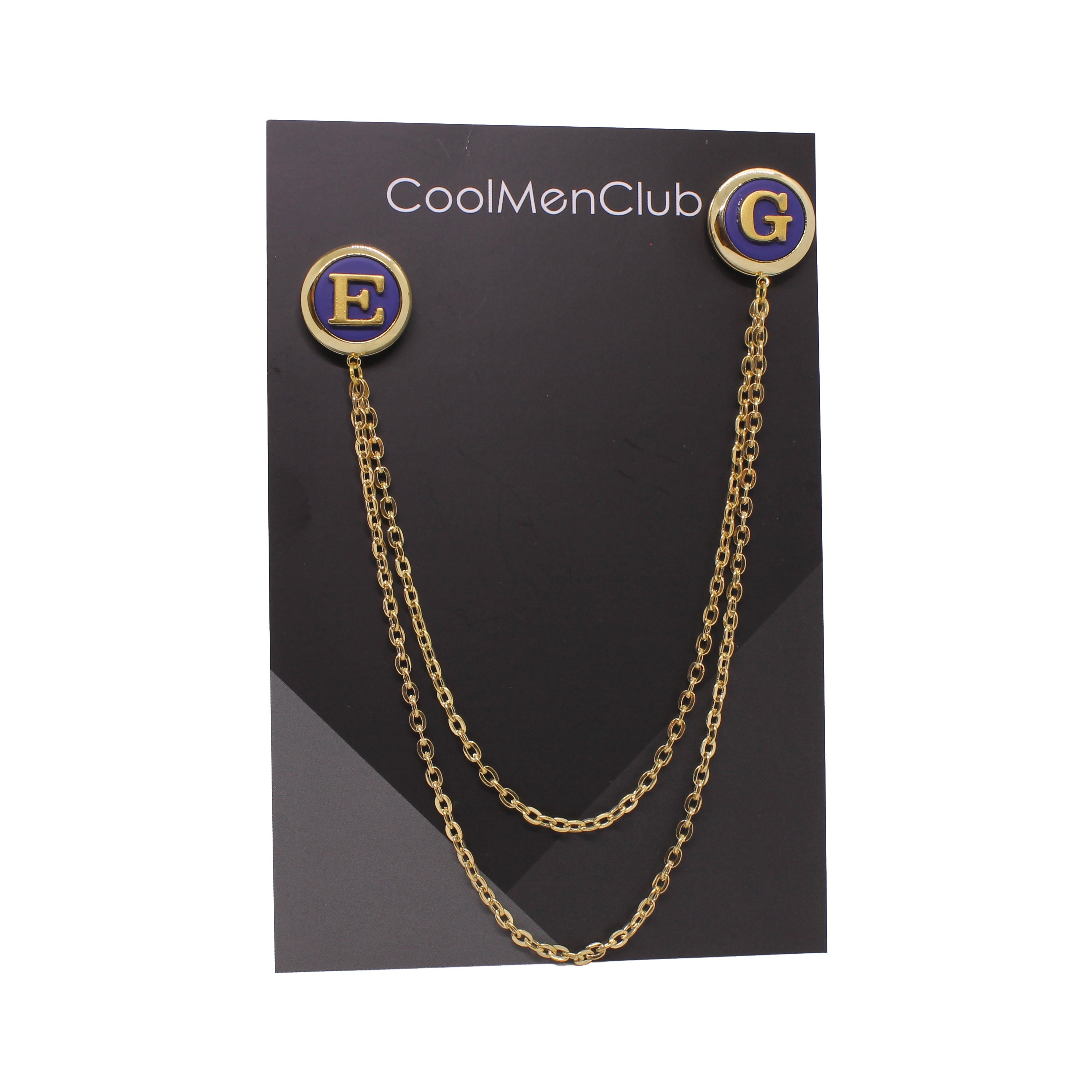 alorsVeste avec broches【Déméter】masculin Broche en chaîne pour veste avec initiales personnalisées