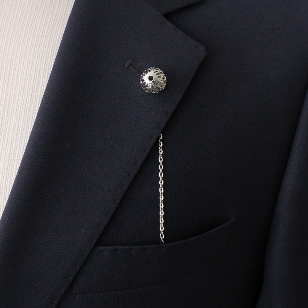 Lapel Chain Handmade, Unique Design Lapel Chain Pin, Gift for Him, Mens