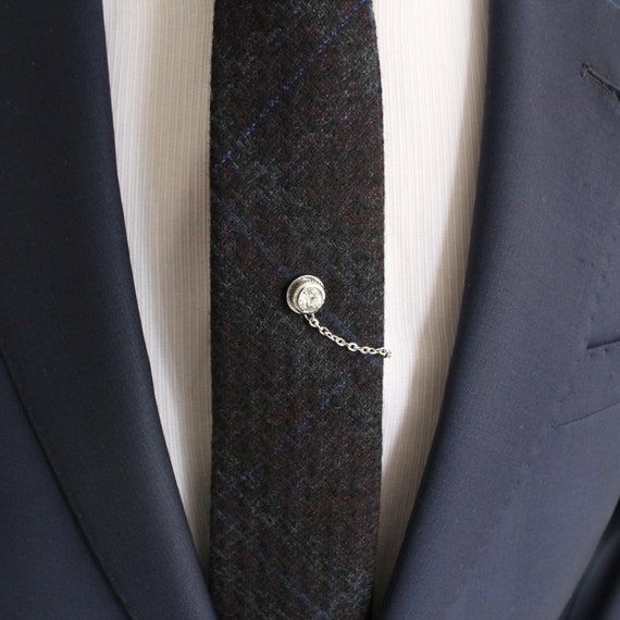 Men Tie Chain Brooch Necktie Tie Chain Button Attachment Classic Tie Clips  for Business Engagement Party, Suit Shirt Jewelry