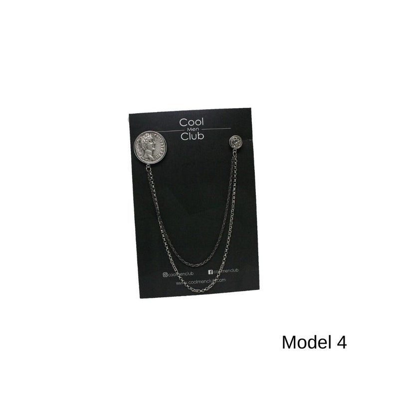 6 MODELS Chain Brooch Handmade Jacket Chain Brooch Lapel Chain Pin Men/'s Women/'s Jewellery Gifts Wedding Accessory Groomsmen