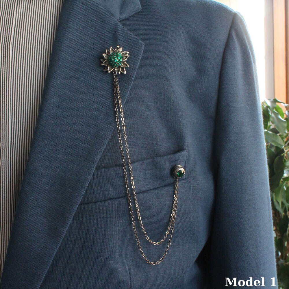 Coat pocket brooch deals