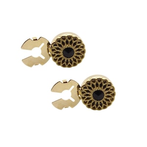 Gemelos con botón hechos a mano, diseño único, regalo para padrinos de boda, accesorio de cumpleaños para esposos y papás.