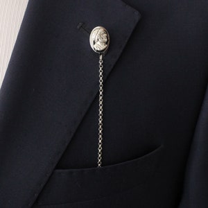 Revers Kette handgemacht, einzigartiges Design Revers Kette Pin, Geschenk für ihn, Männer Geschenke, Revers Pins Männer, Herren Schmuck Accessoire für Hochzeit