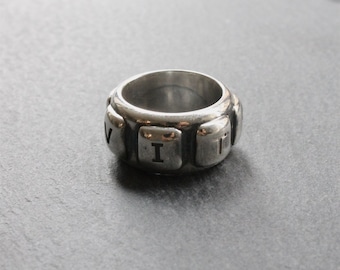 VITRIOL, Mens Silver Ring, 925 Sterling Silver Ring,Gift For Him,Mens Jewelry,Sterling Silver Ring,Handmade Silver Design Ring