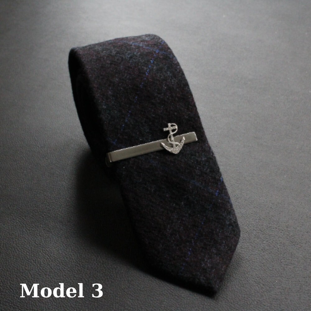 Pince à Cravate Ancre De Bateau - Laiton Doré - Accessoire élégant Pour Mariage, Costume, Cérémonie - 12