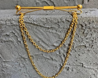 Set 2 Spille Per Colletto Uomo - Clip Cravatta Con Catena In Oro E Argento Per Look Elegante - Foto 10