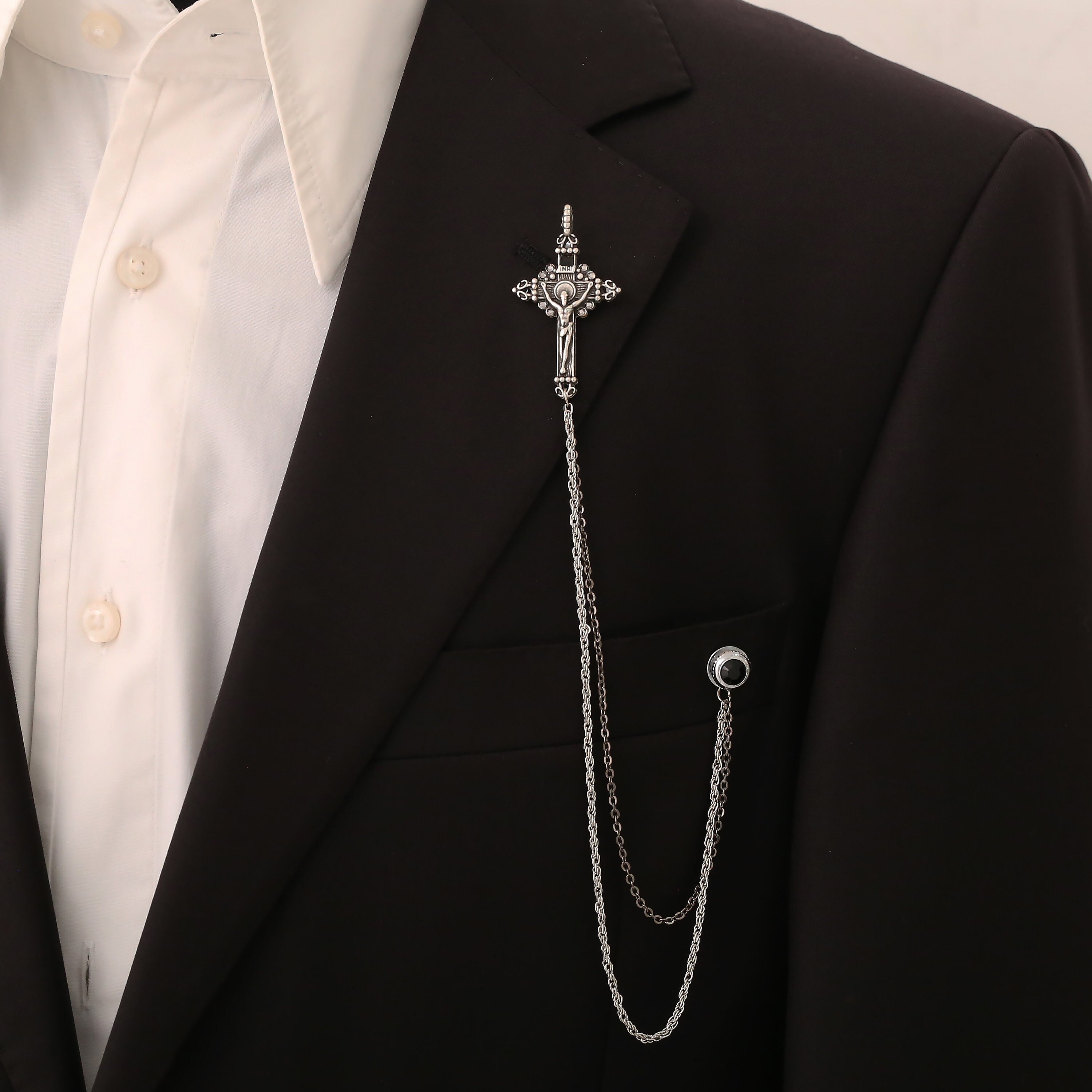 Christian Cross Lapel Pin Etsy UK