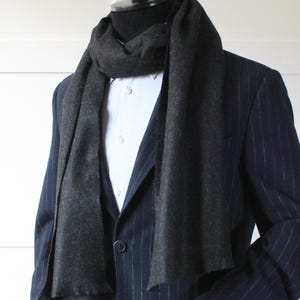 Handmade Black Scarf, Soft Fabric Men Patterned Scarves, Winter Scarfs, Gift For Him, Gift For Her, Christmas Gift Man Dad Husband