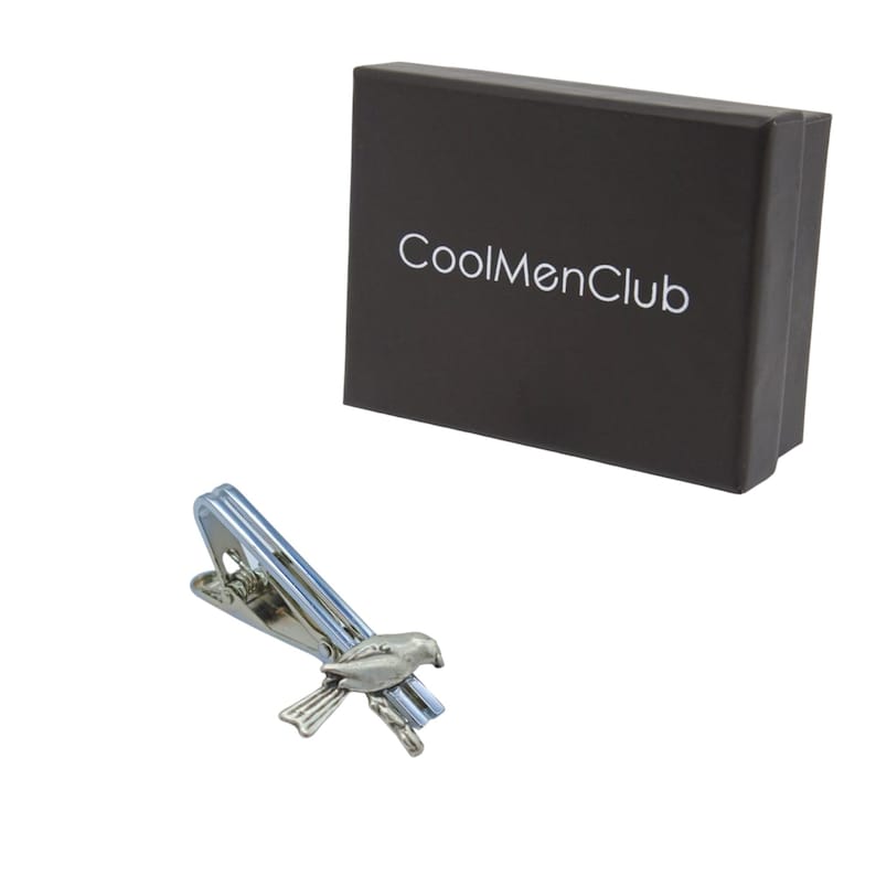 Figured Tie Clip: Bird Design, Men's Accessory, Shirt Tie Clip, Suit Tie Clip, Grooms Gift image 8