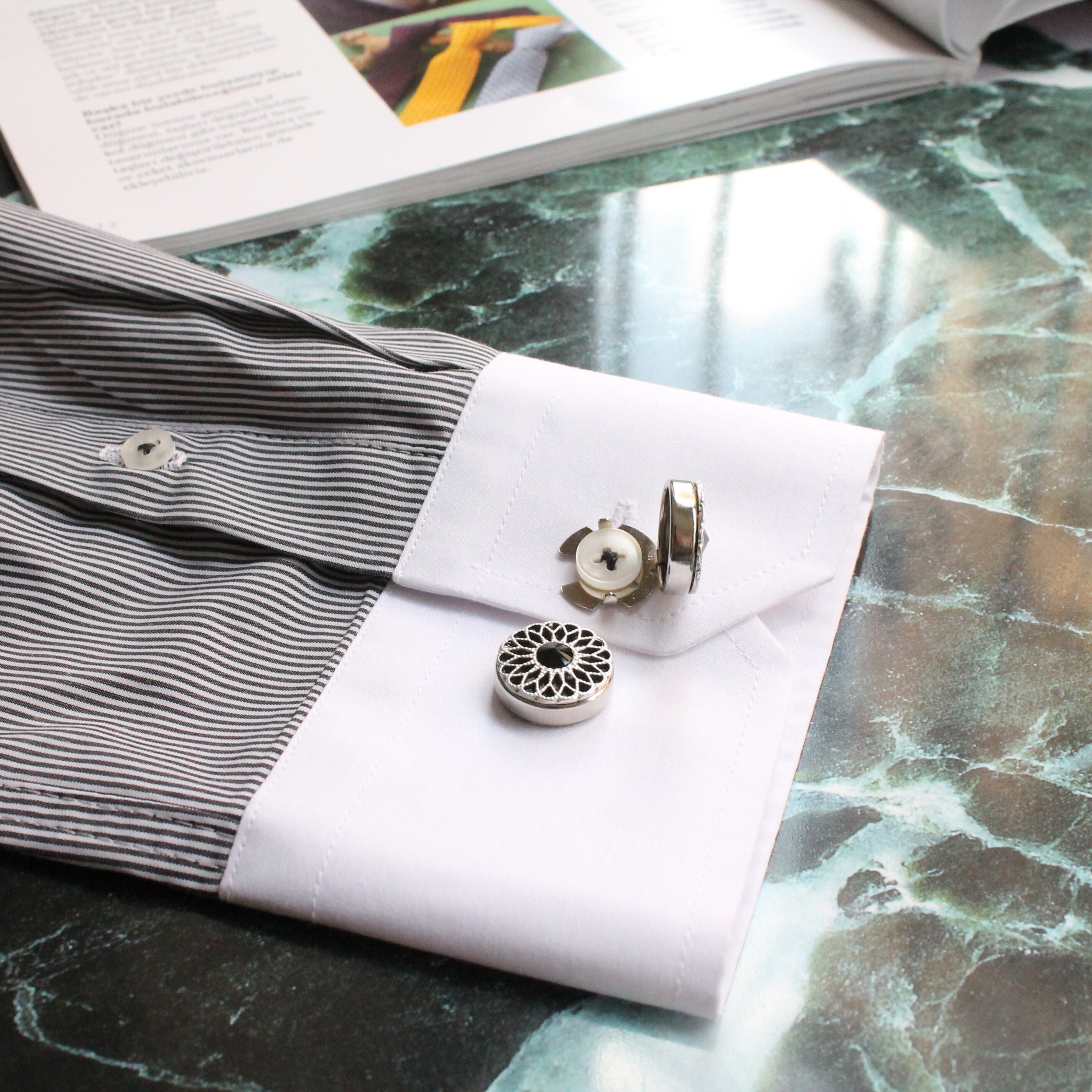 thumbnail image 2 of Button Cover OoSsSoO Mens Shirt S Spinel Used For Formal Business Wedding Tuxedo Shirt Cuffs Buttons, Diameter Button Covers For Women 2 of 14