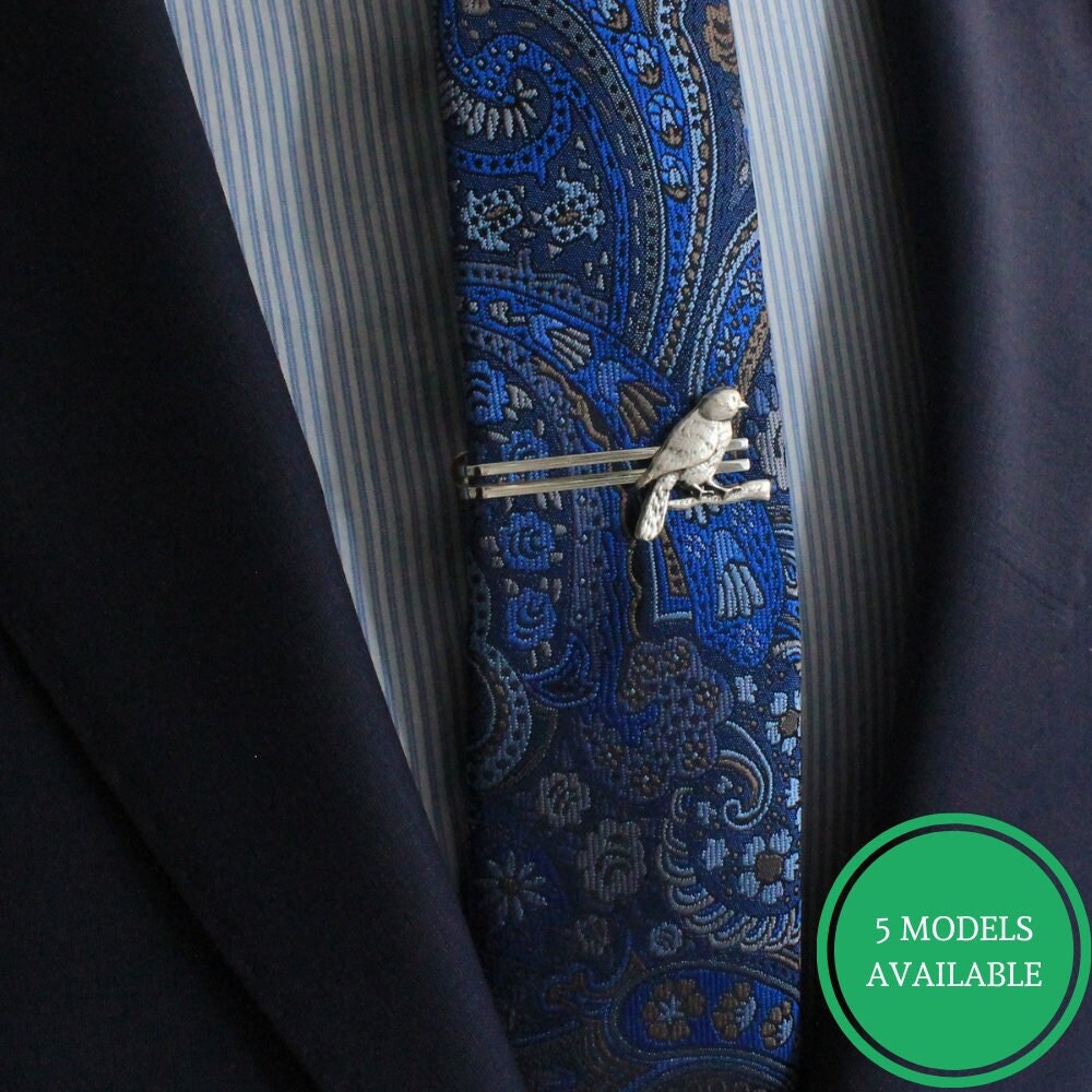 Pince à Cravate Vintage – Plaqué Or – Motif Colombe / Oiseau – Très Bon état