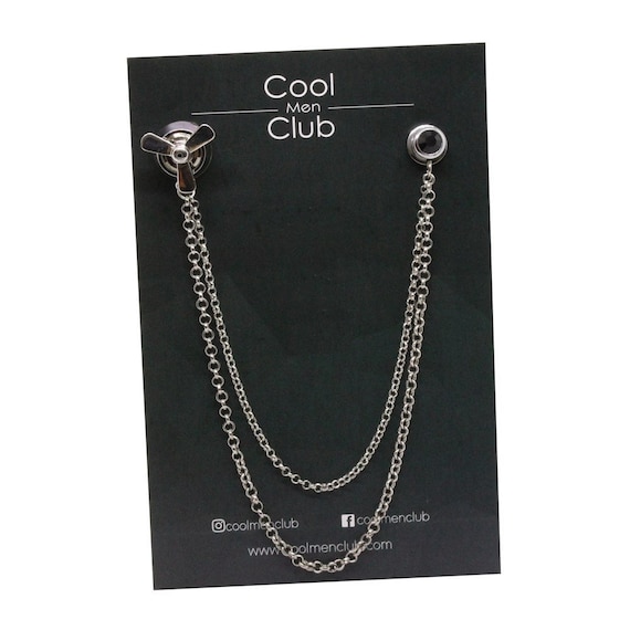 Spilla Da Cravatta Con Catena - Accessorio Elegante Per Uomo, Regalo Ideale Per Matrimoni E Eventi - Foto 9