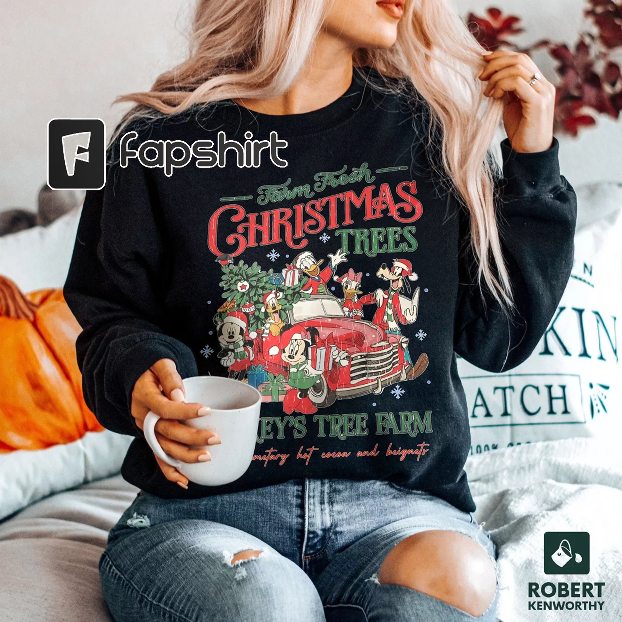Mickey Christmas Sweatshirt - Etsy UK