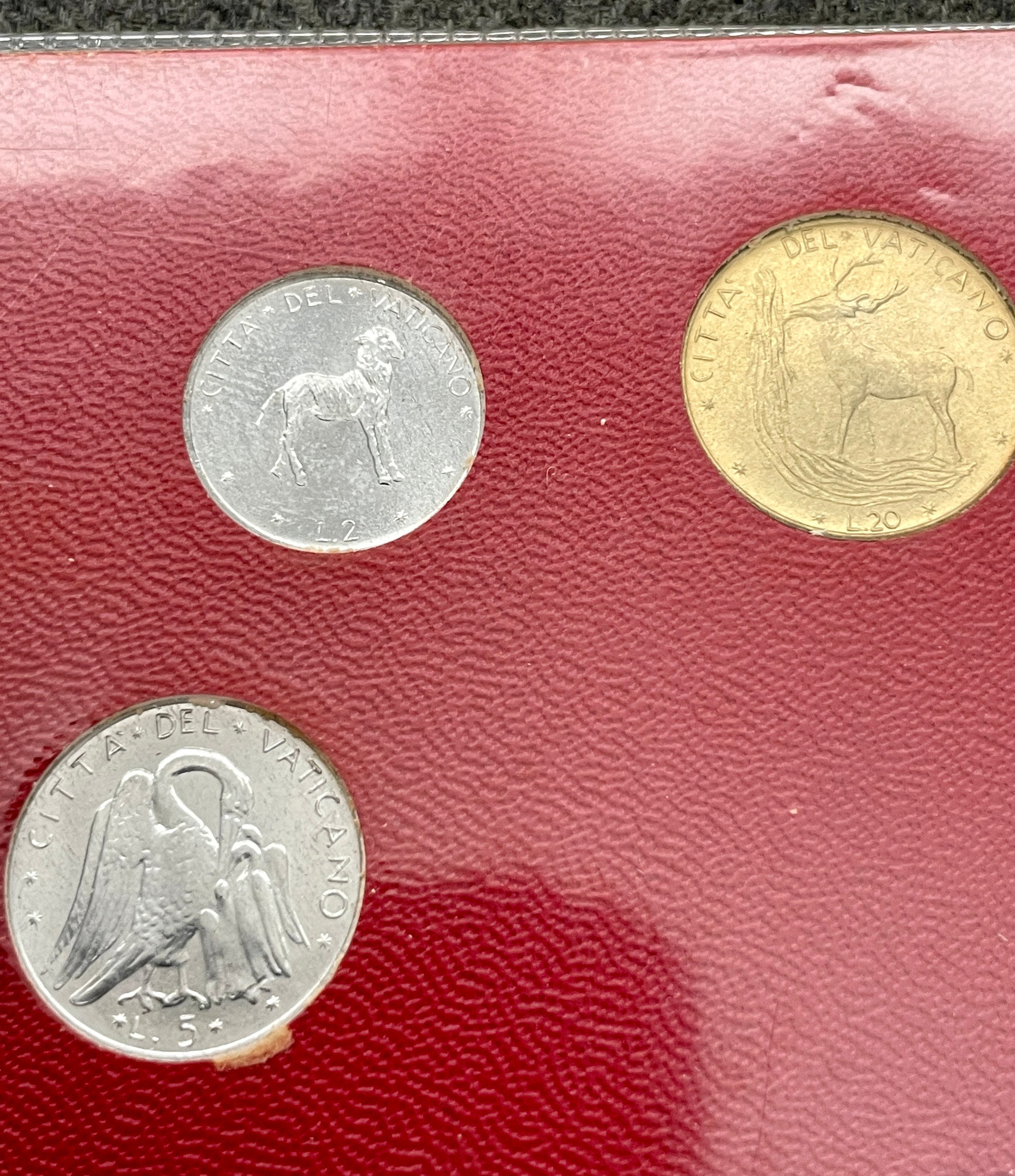 ヴィンテージ 1973 バチカン リラ コイン セット、教皇イタリア銀貨