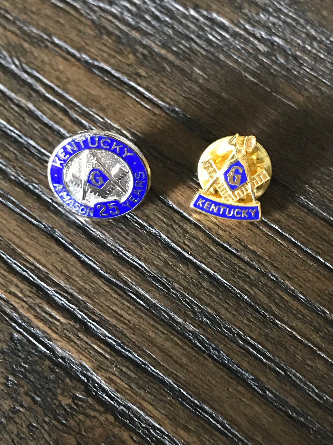 Vintage Kentucky Masonic Pins, Free Masons 25 Year Pin 1970s - Etsy
