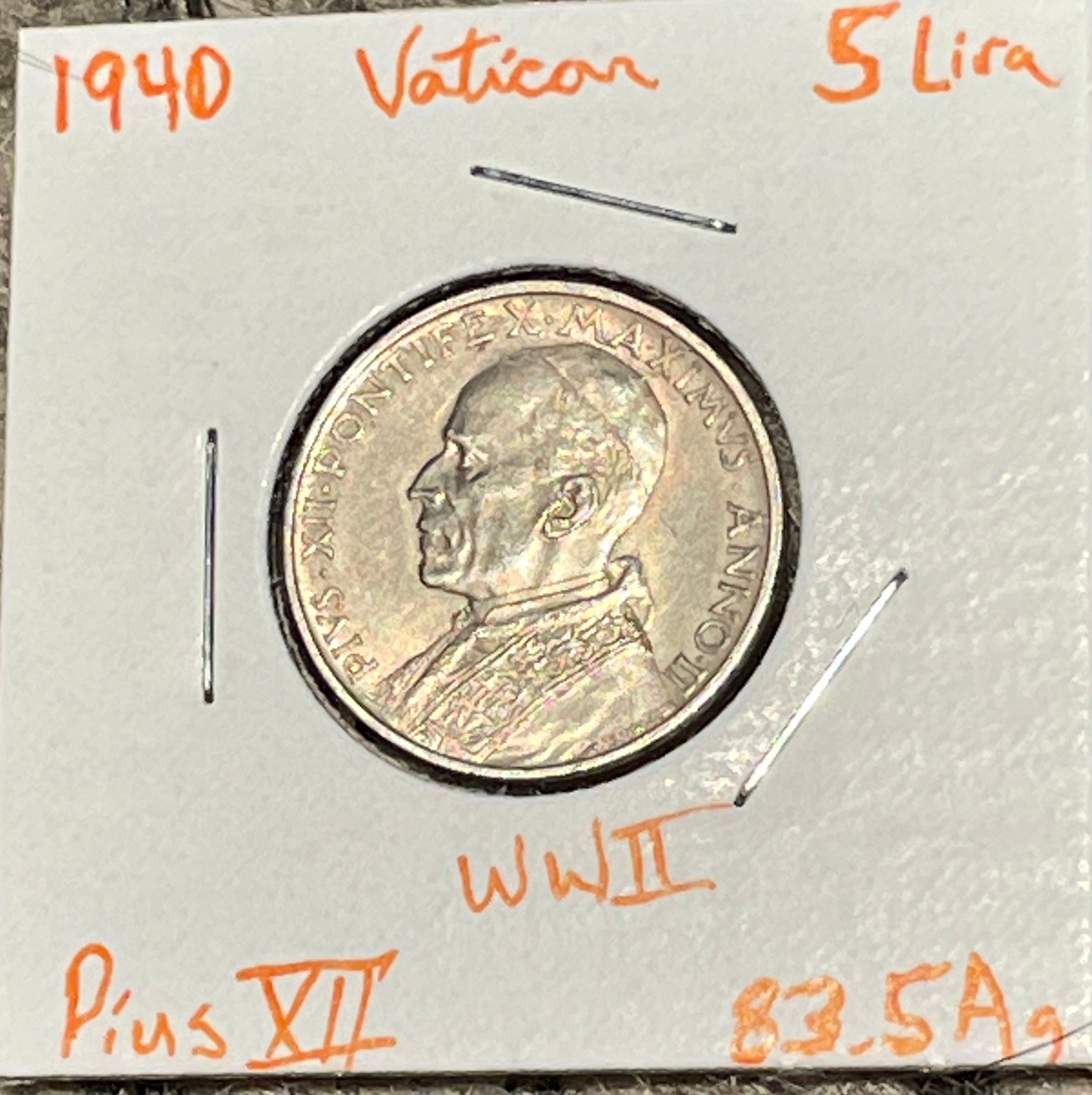 ヴァチカン　ピウス12世1942年シルバーメダルMS62 ヴァチカン ピウス12世1942年シルバーメダルMS62 Medal - Pius XII