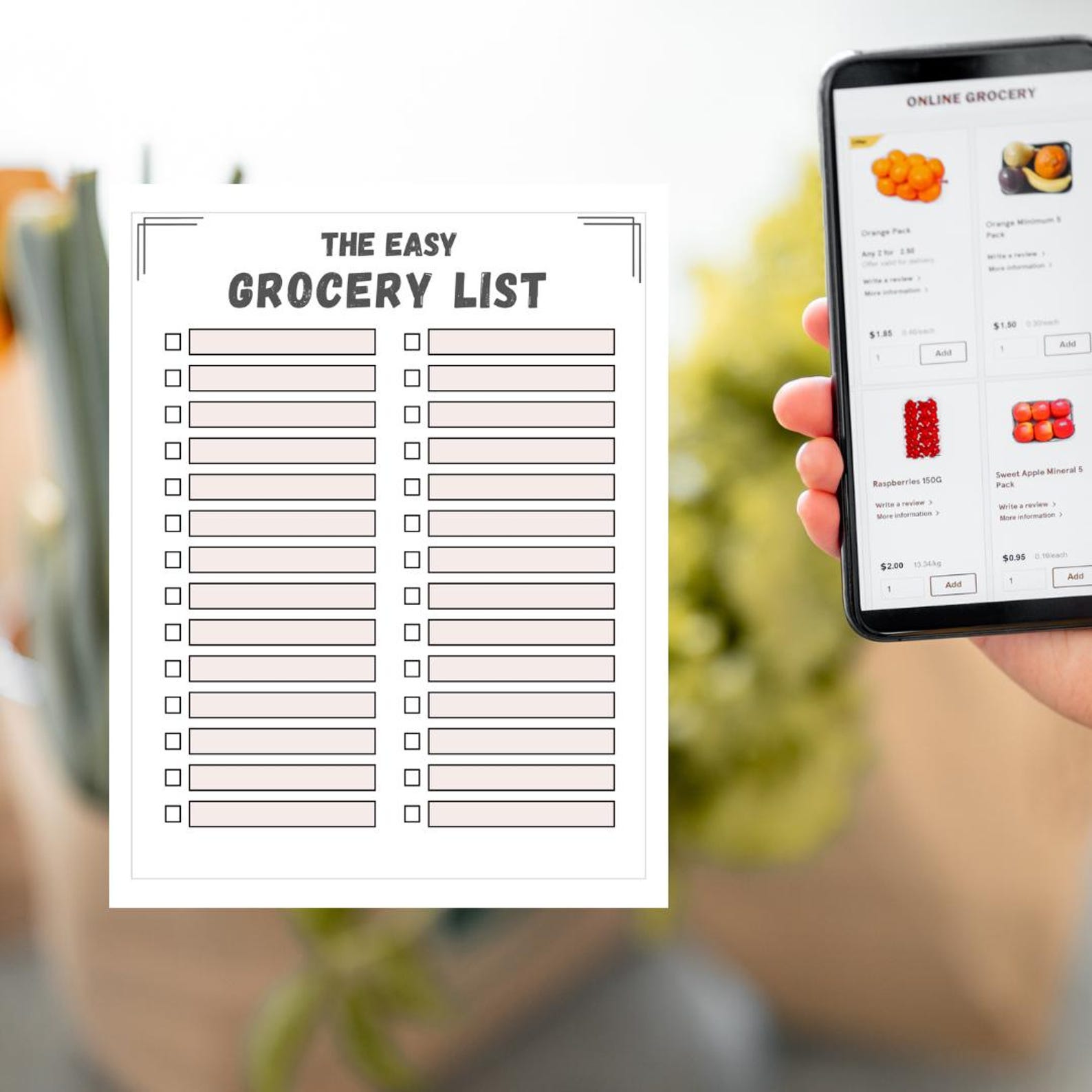 Buy List Example Printable Shopping List Template, to Buy List, Item Checklist, Shopping ...