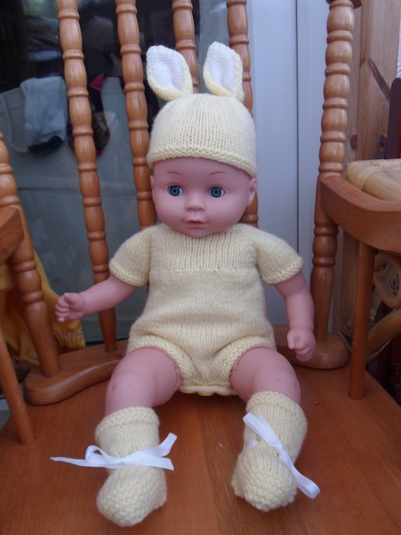 knitted bunny outfit