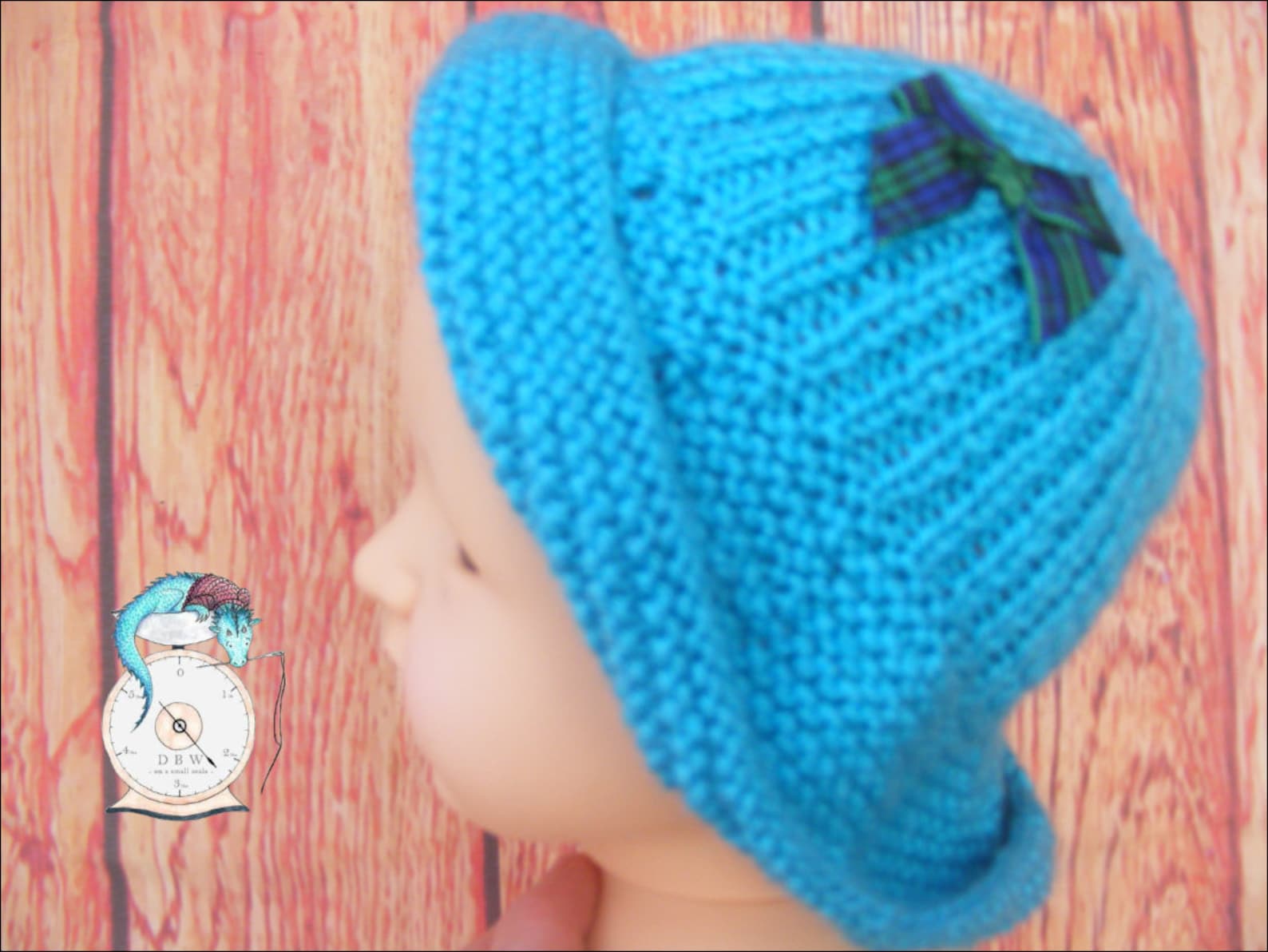 Hand Knitted Blue Baby Hat . 03 Months. Newborn Baby Hat. Etsy Norway