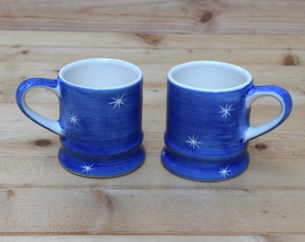 Tasse Whittard Of Chelsea 2004 Peinte à La Main - Design Popstar Bleu - Édition Limitée ?
