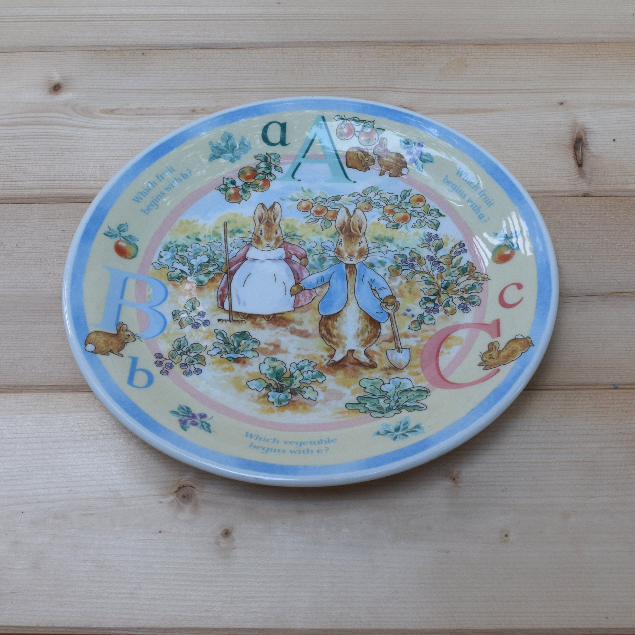 Peter Rabbit ABC plate from Wedgwood - Etsy Portugal