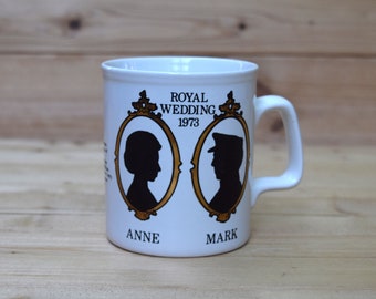 Royal Wedding 1973 Anne & Mark Commemorative Mug