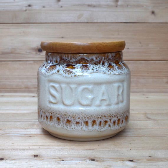Fosters Pottery Blonde Honeycomb Sugar Caddy, Sugar Storage
