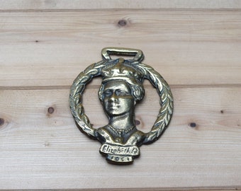 Queen Elizabeth II Coronation 1953 Souvenir Horse Brass