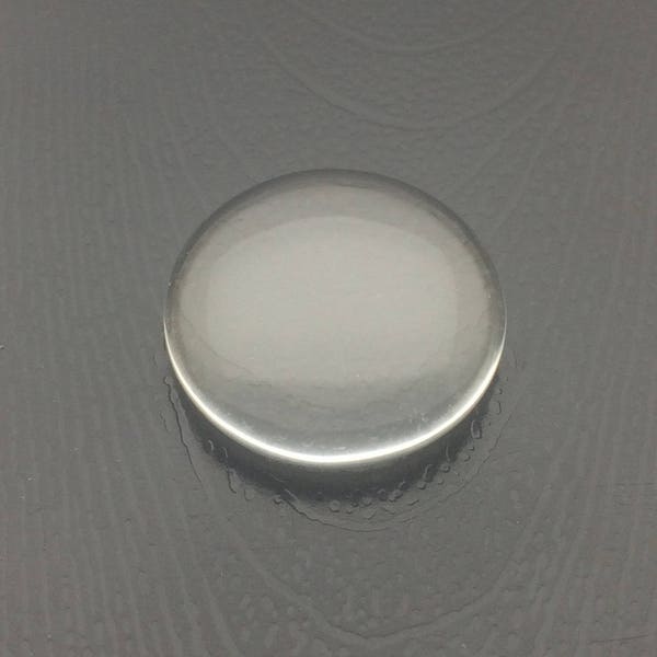 x5 cabochons loupes en verre rond 20mm, transparent: CVL0008