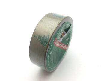 x1 roll of 10m masking tape washi tape Christmas green: DM0049