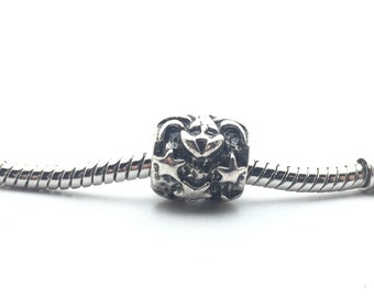 4 Metal European charm beads: PEM0127