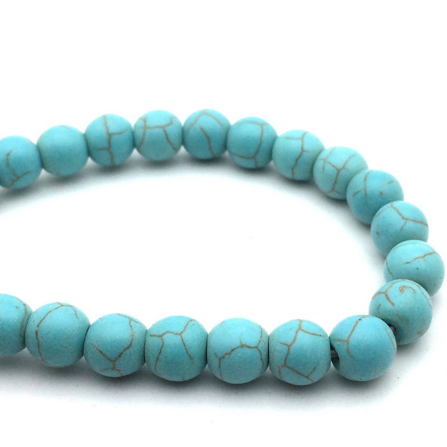 50pearl Synthetic Turquoise 8mm PG0012 Etsy UK
