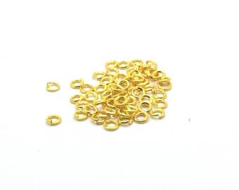 x100 Gold Sprungring 4x0,8mm: AA0023