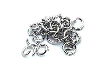 x200 Dark Silver Open Junction Rings (Jump Ring) 6x1mm: AA0032