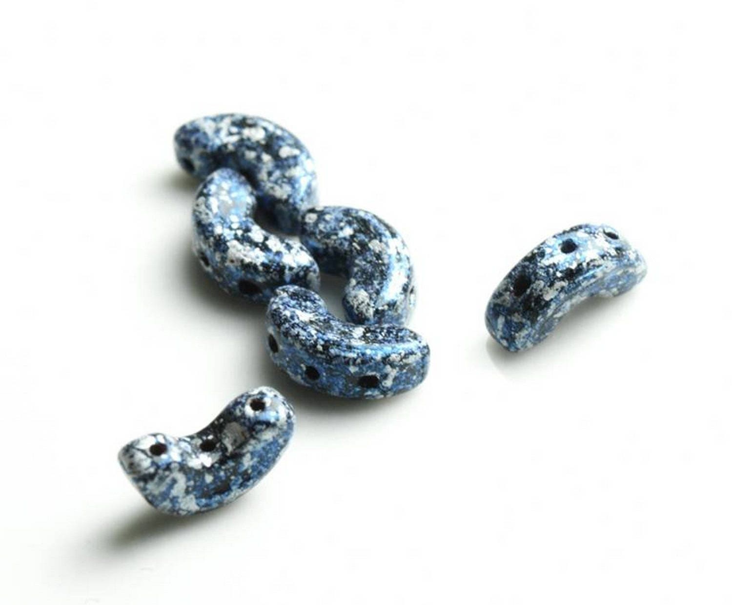 Metallic Mat Blue Les perles par Puca® : DIY Arcos® 5x10mm 10g