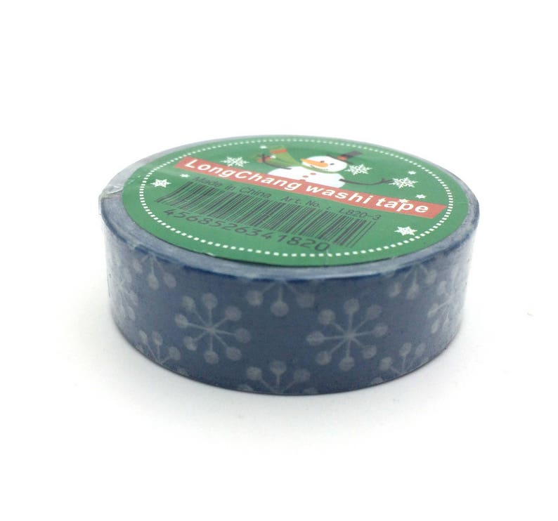 x1 rotolo di nastro adesivo da 10 m washi tape blu Natale: DM0040 immagine 2