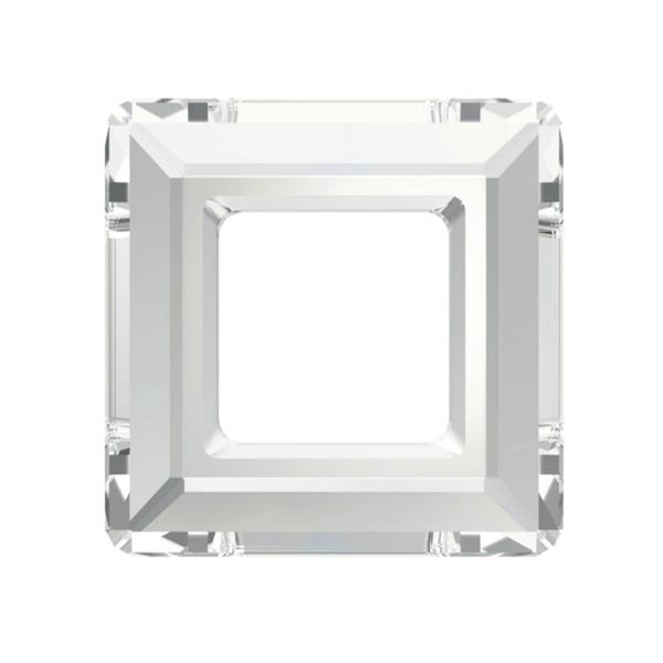 x1 Swarovski Elements Pendant Hollow square 4439, 20mm, crystal color