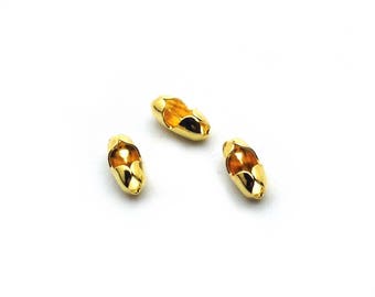 x50 clasps gold metal tips for chain balls 1.5mm: AF0053