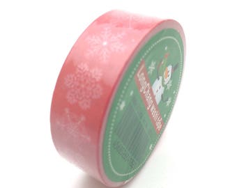 x1 roll of 10m masking tape washi tape Christmas red: DM0045