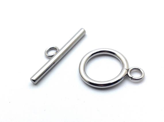 2 Toggle Clasps Sets Stainless Steel 2 Piece Set 20mm x 15mm FD135