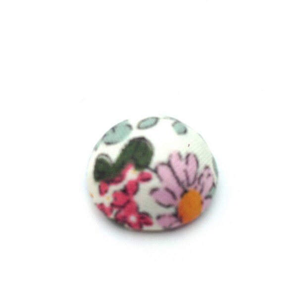 x1 Cabochon textile Liberty fleurs: CT0024