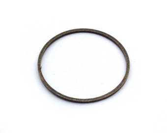x20 Connecteurs donut anneaux ronds, laiton bronze, 25mm: AC0020