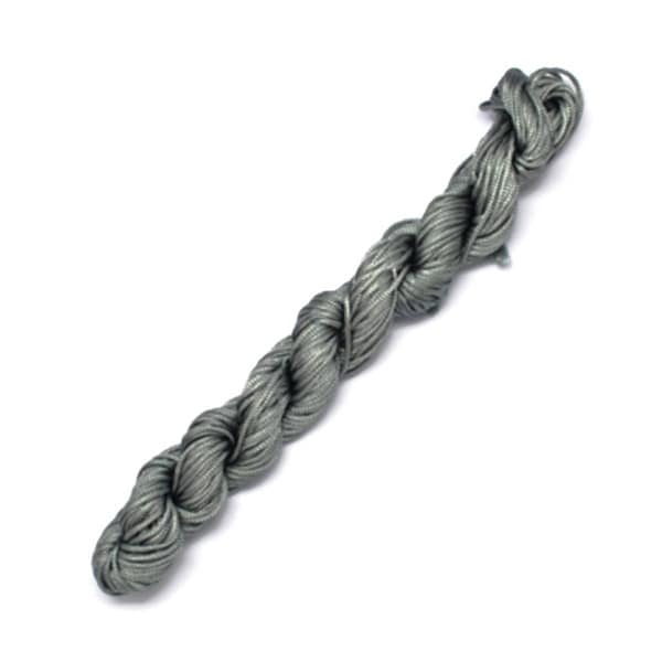 24 mètres de fil Nylon gris argent pour Shamballa diamètre 1mm: FN0003