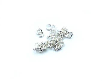 x100 Open Junction Rings 8x1mm Light Silver (Jump Ring): AA0041