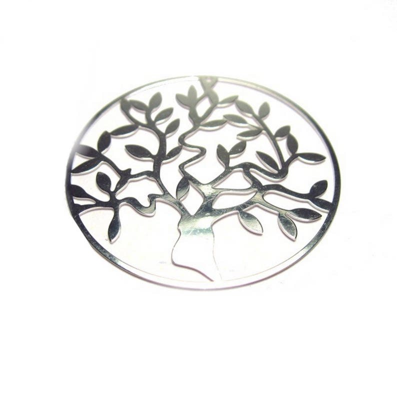 x1 pendentif arbre de vie BN0004 en argent 925 35mm