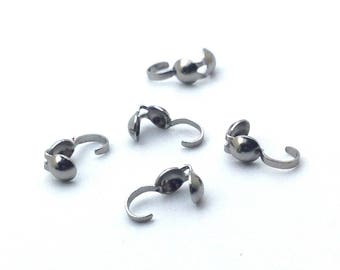 x10 stainless steel knot cover, 8.5x4mm exterior: AE0010