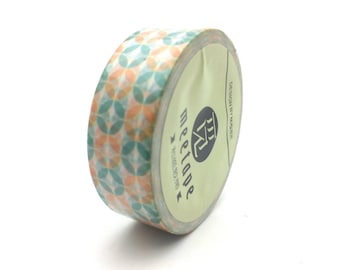 x1 rouleau de 10m de masking tape washi tape blanc motifs vintage: DM0020