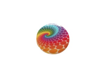 x2 flat beads in acrylic 30mm, Rainbow PA0062