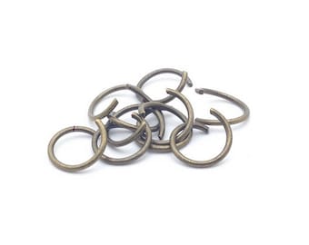 x100 Anneaux de jonction ouverts 10x1mm Bronze (Jump Ring): AA0044